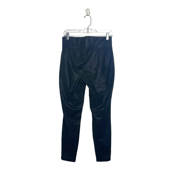 One 5 One Solid Black Faux Leather 4-way Stretch Leggings Small Women’s - Picture 7 of 13